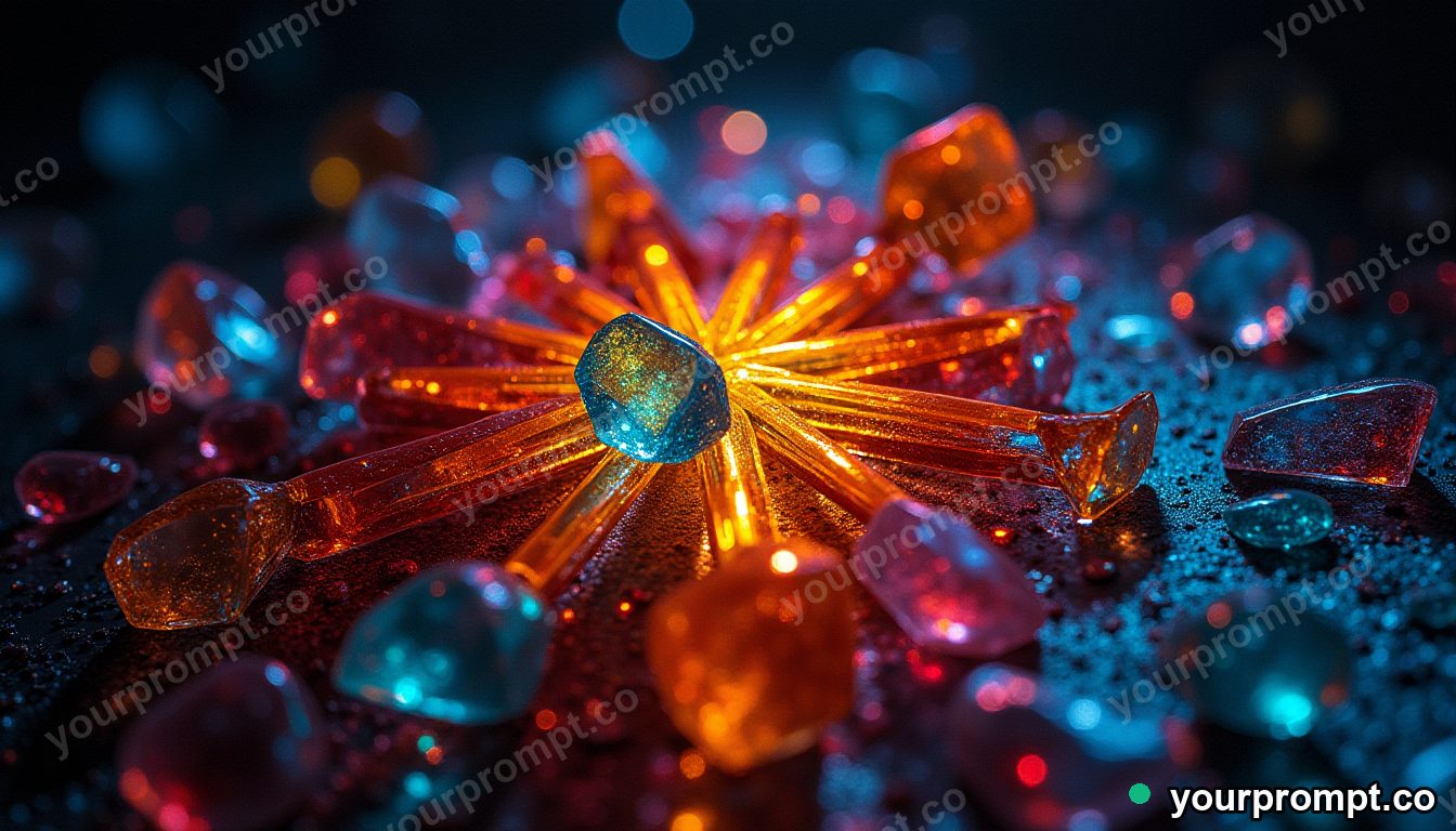 A kaleidoscope of stained-glass fragments