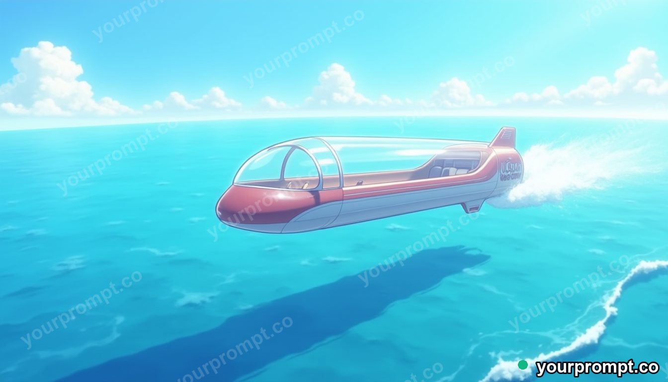 A transparent high-speed tube transport over the ocean