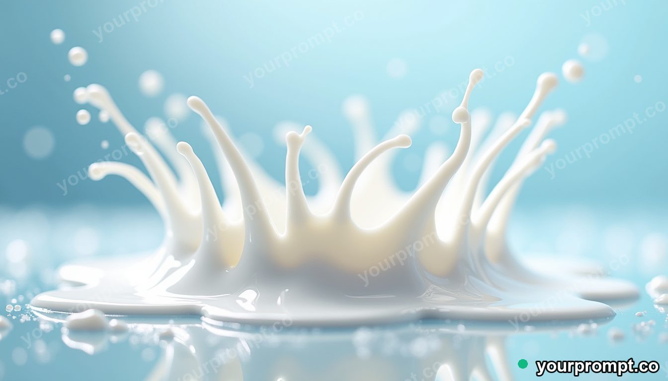 Splashing milk frozen into a delicate crown