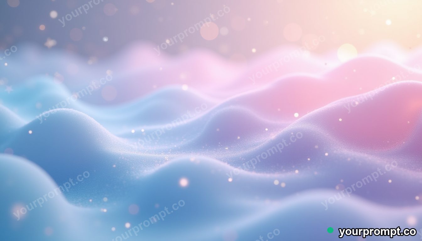 Smooth 3D gradient waves in pastel tones