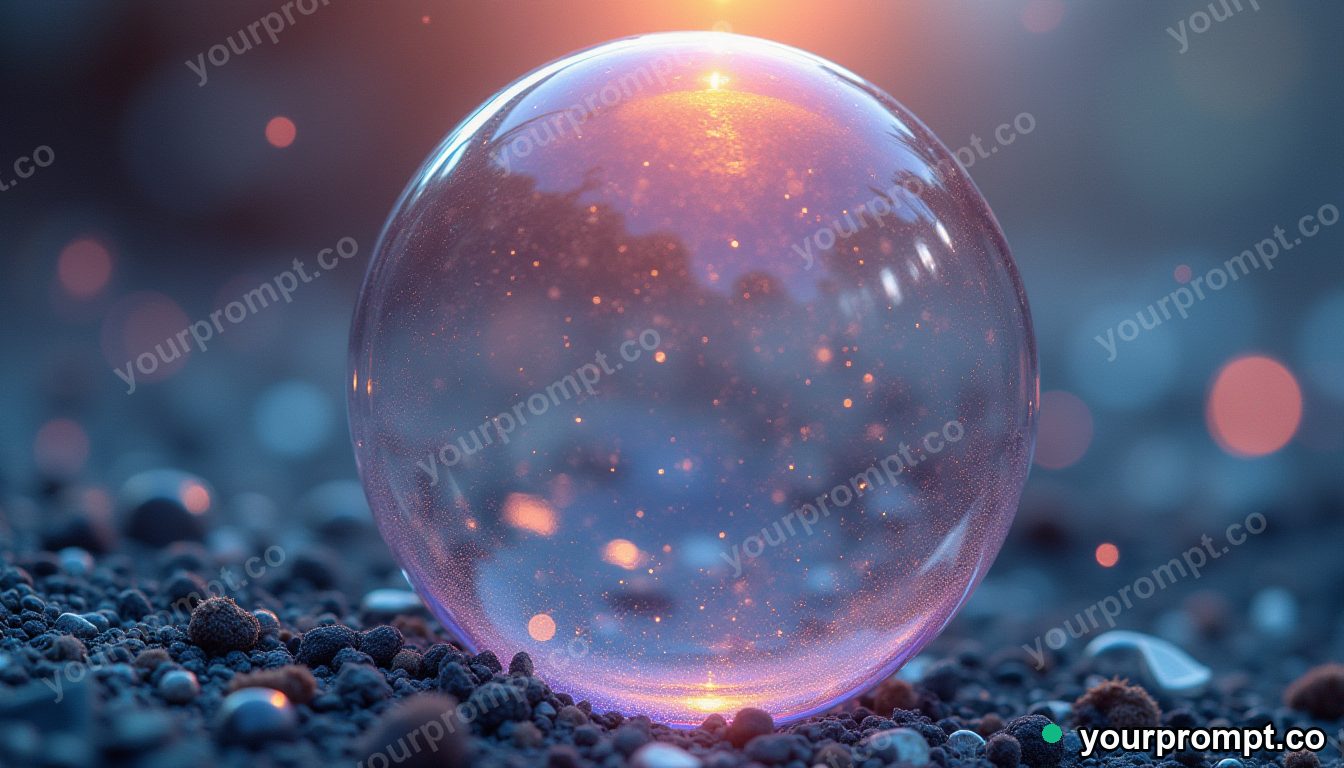 A macro shot of iridescent soap-bubble film