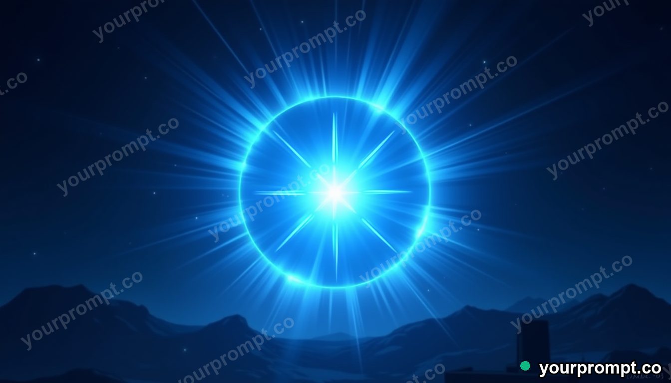A clean fusion reactor core glowing blue