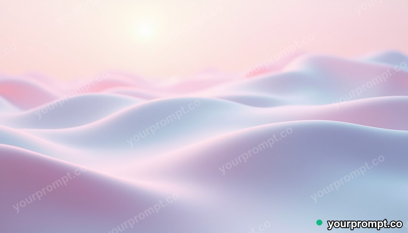 Smooth 3D gradient waves in pastel tones