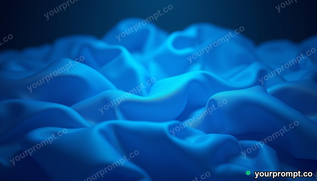 Rippling blue silk fabric catching the light in epic fantasy concept art style — AI-generated image from a text prompt