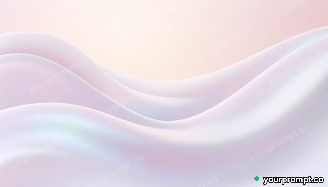 Smooth 3D gradient waves in pastel tones in clean minimalist style — AI-generated image from a text prompt
