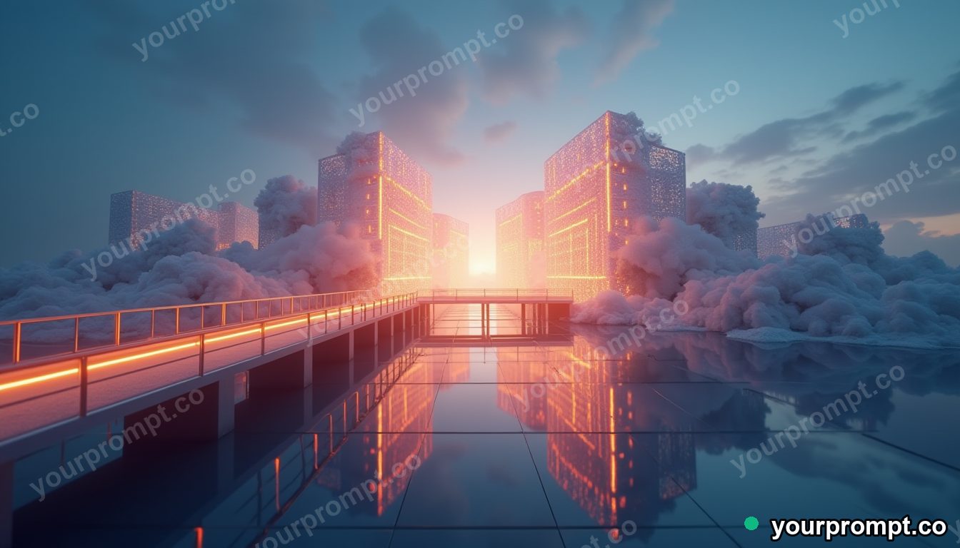 Digital Transformation Bridge — AI-generated image from a text prompt