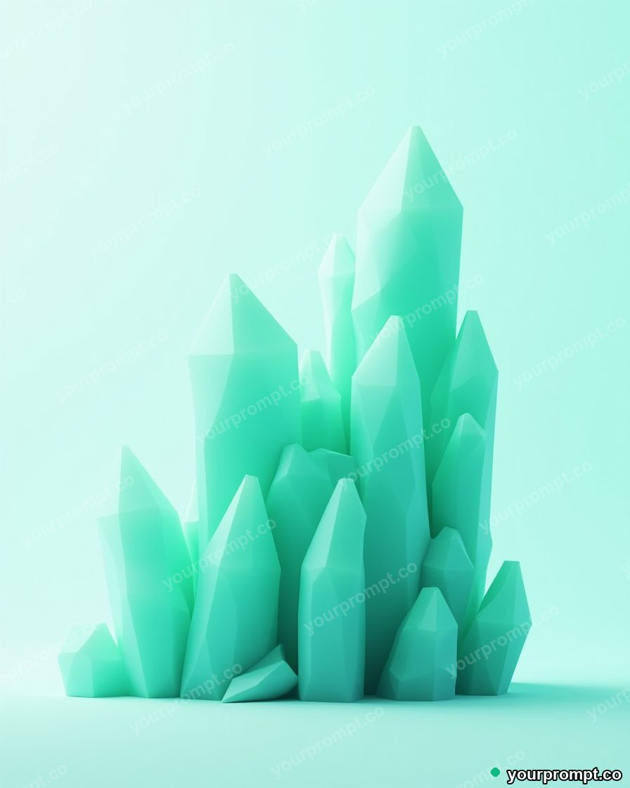 Low Poly Crystalline Growth — AI-generated image from a text prompt
