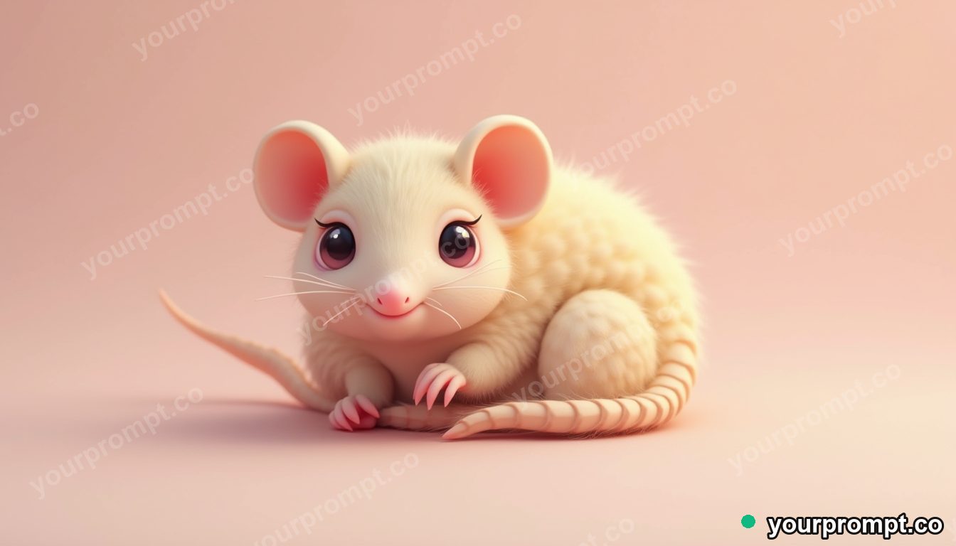 A baby armadillo rolled up snug in kawaii style — AI-generated image from a text prompt