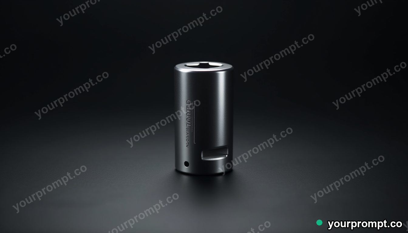 Metric socket in clean catalog product shot style — AI-generated image from a text prompt