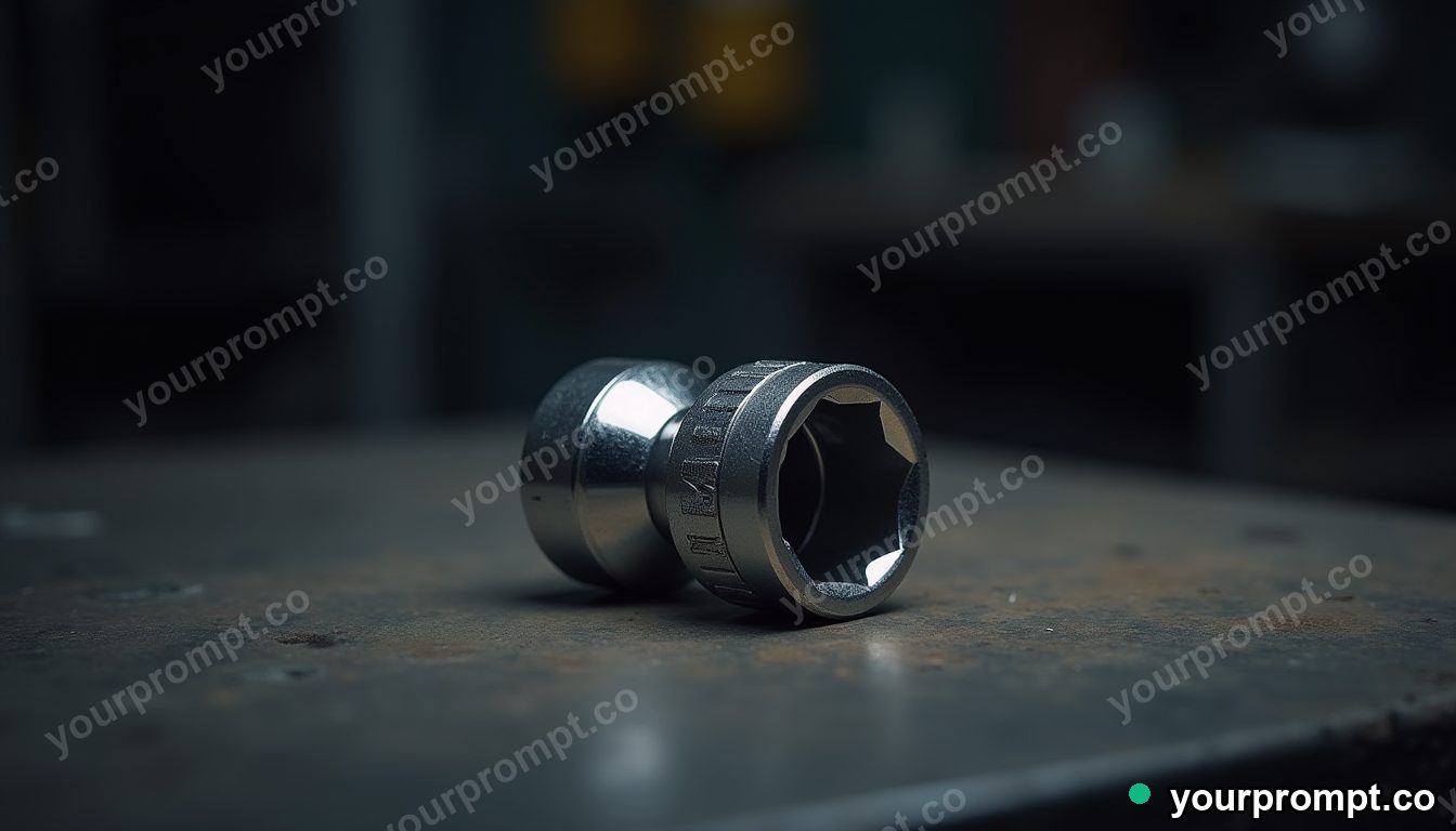 Universal joint adapter in studio product photography style — AI-generated image from a text prompt