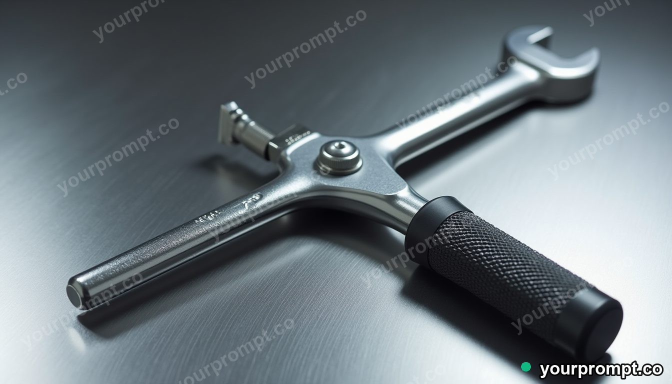 Torque wrench in extreme macro photograph style — AI-generated image from a text prompt