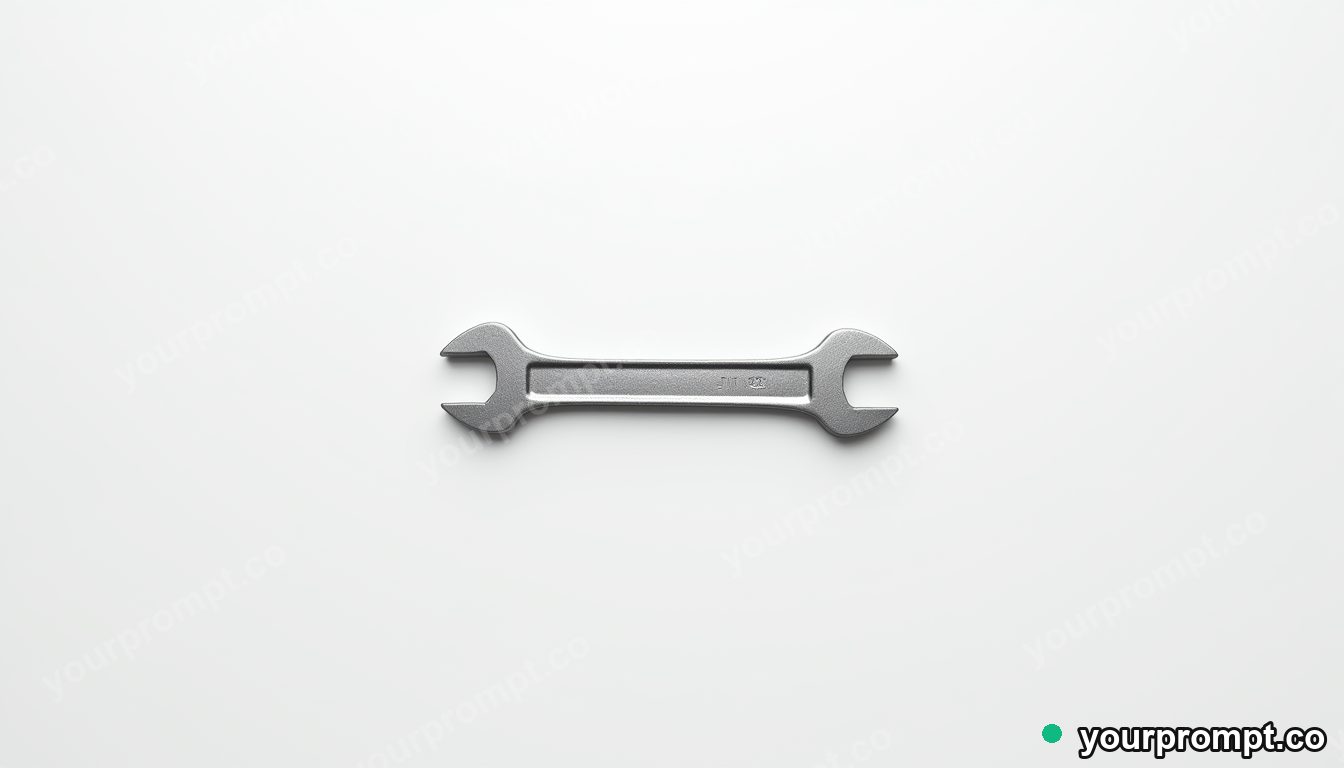 Combination wrench (metric) in hyperrealistic 3D render style — AI-generated image from a text prompt